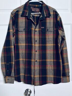 Orvis Mens XL Cotton Plaid Flannel Button Down Shirt